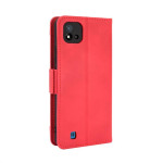 Кожен калъф тип портмоне с магнитна закопчалка за Realme C11 2021 - червен - 2 Кожен калъф тип портмоне с магнитна закопчалка за Realme C11 2021 - червен - 2