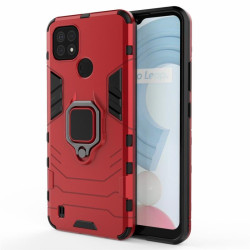 Хибриден гръб със стойка за Realme C21 - червен
