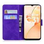Калъф тип портмоне с пеперуда за Realme C35 - лилав - 0 Калъф тип портмоне с пеперуда за Realme C35 - лилав - 0
