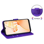 Калъф тип портмоне с пеперуда за Realme C35 - лилав - 1 Калъф тип портмоне с пеперуда за Realme C35 - лилав - 1