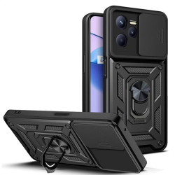Хибриден гръб със стойка за Realme C35 - черен