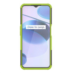 Двупластов гръб със стойка за Realme C35 - зелен - 0