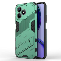 Хибриден гръб със стойка марка BIBERCAS за Realme C53 - зелен металик