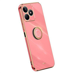 Хибриден гръб със стойка тип пръстен марка XINLI за Realme C53 - червен