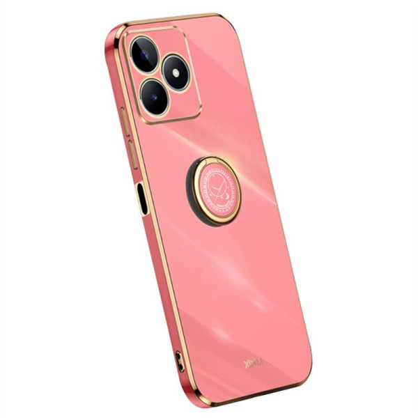 Хибриден гръб със стойка тип пръстен марка XINLI за Realme C53 - червен