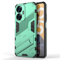 Хибриден гръб със стойка марка BIBERCAS за Realme C55 - зелен металик