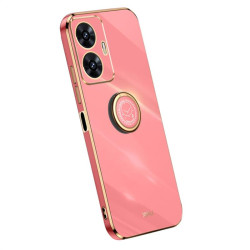 Хибриден гръб със стойка тип пръстен марка XINLI за Realme C55 - червен