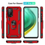Хибриден гръб със стойка за Xiaomi Mi 10T 5G/10T Pro 5G - червен - 1