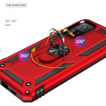 Хибриден гръб със стойка за Xiaomi Mi 10T 5G/10T Pro 5G - червен - 2