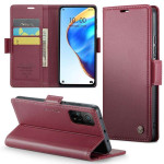 Кожен калъф страничен flip марка CASEME за Xiaomi 10T 5G/10T Pro 5G  &ndash; винено червен - 1