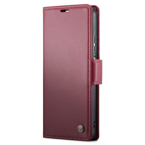 Кожен калъф страничен flip марка CASEME за Xiaomi 10T 5G/10T Pro 5G  &ndash; винено червен