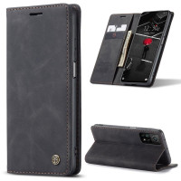 Кожен калъф страничен flip марка CASEME за Xiaomi 10T 5G/10T Pro 5G – черен