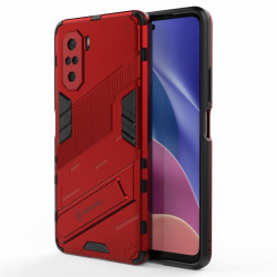Хибриден гръб със стойка за Xiaomi Mi 11i 5G/POCO F3 5G - червен