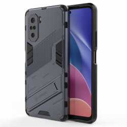 Хибриден гръб със стойка за Xiaomi Mi 11i 5G/POCO F3 5G - стоманено сив