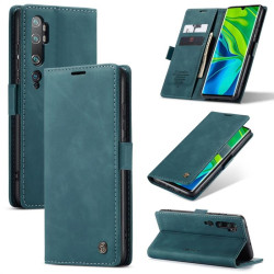 Кожен калъф тип портмоне марка CASEME за Xiaomi Mi Note 10 - син