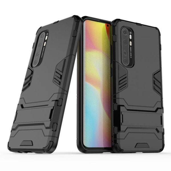 Хибриден гръб със стойка за Xiaomi Mi Note 10 Lite - черен