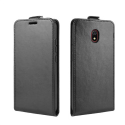 Кожен калъф flip за Xiaomi Redmi 8A - черен