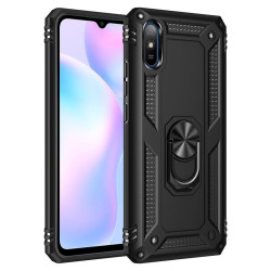 Хибриден гръб със стойка за Xiaomi Redmi 9A - черен