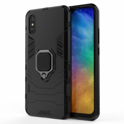 Хибриден гръб със стойка за Xiaomi Redmi 9A - черен