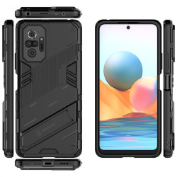 Хибриден гръб със стойка за Xiaomi Redmi Note 10 Pro - черен