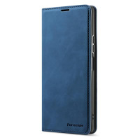Кожен калъф страничен flip марка FORWENW за Xiaomi Redmi Note 10 Pro – син
