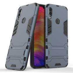 Хибриден гръб със стойка за Xiaomi Redmi Note 7 - стоманено син