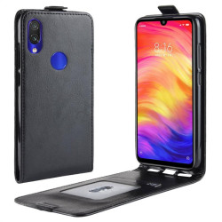 Кожен калъф flip за Xiaomi Redmi Note 7 - черен
