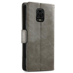 Кожен калъф тип портмоне за Xiaomi Redmi Note 9 Pro - сив с лента - 1 Кожен калъф тип портмоне за Xiaomi Redmi Note 9 Pro - сив с лента - 1