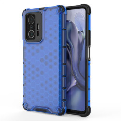 Хибриден гръб с ромбоидна шарка за Xiaomi 11T 5G/11T Pro - син