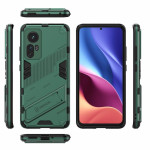 Хибриден гръб със стойка марка BIBERCAS за Xiaomi 12 - зелен металик - 3