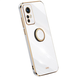 Силиконов гръб със стойка тип пръстен марка XINLI за Xiaomi 12 - бял