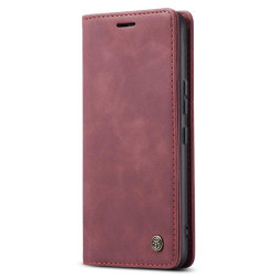 Калъф страничен flip марка CASEME за Xiaomi 12 Lite – винено червен