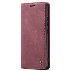 Калъф страничен flip марка CASEME за Xiaomi 12T 5G/12T Pro – винено червен