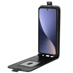 Кожен калъф flip за Xiaomi 13 - черен