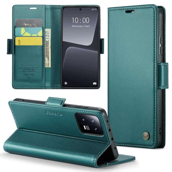 Калъф страничен flip марка CASEME за Xiaomi 13 – тюркоазен Калъф страничен flip марка CASEME за Xiaomi 13 – тюркоазен