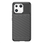 Подсилен силиконов гръб на черти за Xiaomi 13 - черен - 1