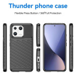Подсилен силиконов гръб на черти за Xiaomi 13 - черен - 0