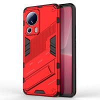 Хибриден гръб със стойка марка BIBERCAS за Xiaomi 13 Lite - червен