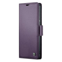 Кожен калъф страничен flip марка CASEME за Xiaomi 13 Lite – лилав