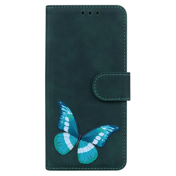 Калъф тип портмоне с пеперуда за Xiaomi 13 Lite - зелен Калъф тип портмоне с пеперуда за Xiaomi 13 Lite - зелен
