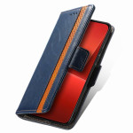 Кожен калъф тип портмоне за Xiaomi 13 - син с лента - 1 Кожен калъф тип портмоне за Xiaomi 13 - син с лента - 1