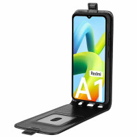 Кожен калъф flip за Xiaomi Redmi A1 - черен
