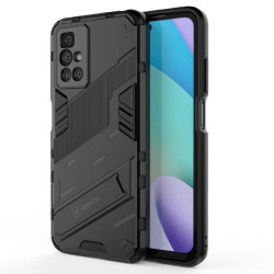 Хибриден гръб със стойка марка BIBERCAS за Xiaomi Redmi 10 - черен