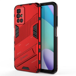Хибриден гръб със стойка марка BIBERCAS за Xiaomi Redmi 10 - червен
