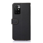 Кожен калъф тип портмоне марка KHAZNEH за Xiaomi Redmi 10 - черен с червена лента - 1 Кожен калъф тип портмоне марка KHAZNEH за Xiaomi Redmi 10 - черен с червена лента - 1