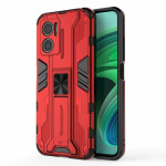 Хибриден гръб със стойка за Xiaomi Redmi 10 5G - червен