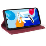 Кожен калъф страничен flip марка GQ.UTROBE за Xiaomi Redmi Note 11 4G – винено червен - 1 Кожен калъф страничен flip марка GQ.UTROBE за Xiaomi Redmi Note 11 4G – винено червен - 1