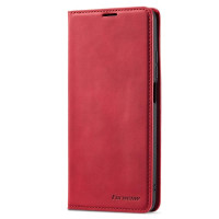 Кожен калъф страничен flip марка FORWENW за Xiaomi Redmi Note 11 Pro 5G – червен