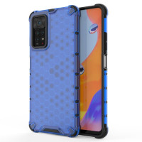 Хибриден гръб с ромбоидна шарка за Xiaomi Redmi Note 11 Pro 5G - син