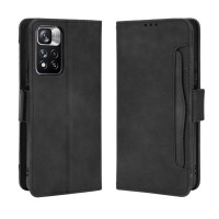 Кожен калъф тип портмоне с магнитна закопчалка за Xiaomi Redmi Note 12 Pro+ 5G - черен